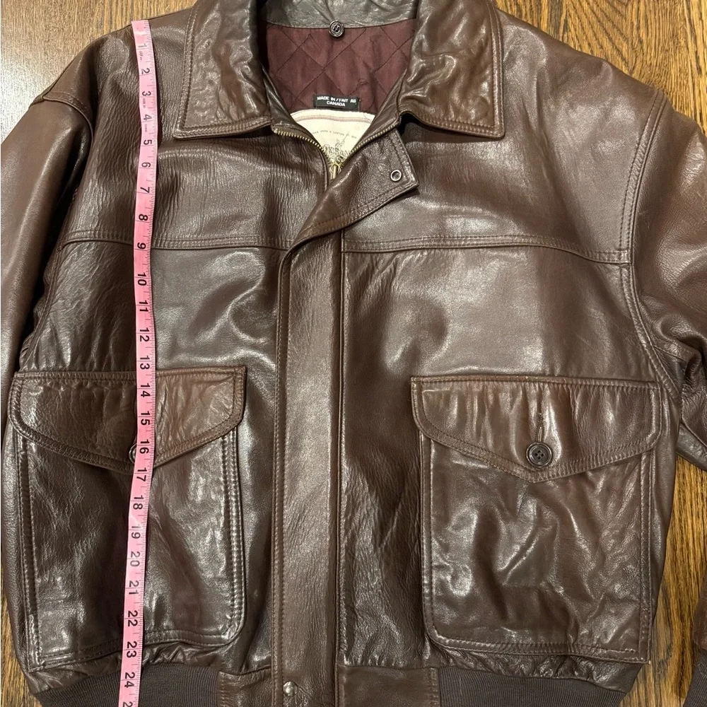 Vintage Atlantic Rancher Leather Lined Jacket Coat See Measurements Flaws - Picture 2 of 13